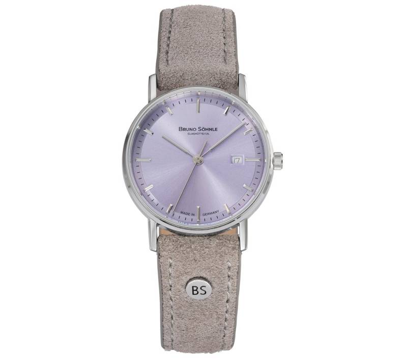 BRUNO SÖHNLE Quarzuhr Glashütte Damenuhr Rondo Flieder von BRUNO SÖHNLE