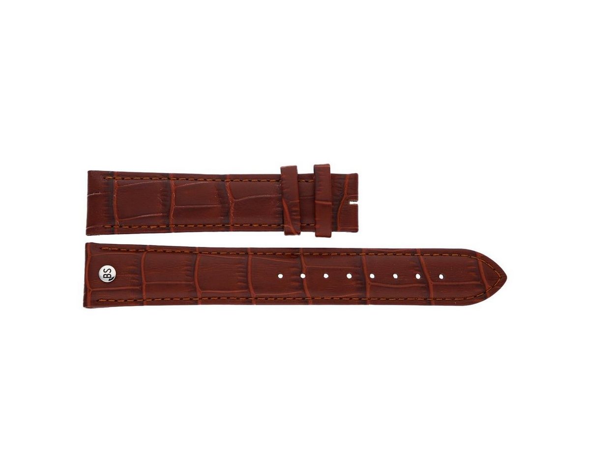 BRUNO SÖHNLE Uhrenarmband Bruno Söhnle Uhrenband 61-50385-020-XL Leder braun mit Croco Muster von BRUNO SÖHNLE