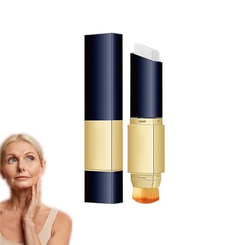 2 in 1 Charmings Color Changing Foundation Stick- Tattoo Cover Up, Hydrating Brightening Foundation Stick Concealer mit Pinsel, Full to Medium Coverage Base Make-up für reife Haut über 50 (Lvory-1) von BRVLY