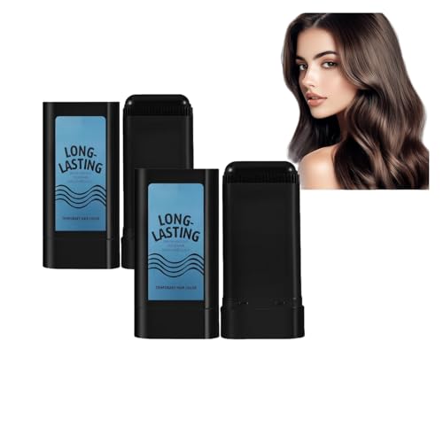 2-in-1-Sofort-Haarfarbenstift mit integriertem Kamm – mühelose Grauhaarabdeckung für Haare, Bart und Augenbrauen, grauer Haarstift, temporärer Abdeckstift für weißes Haar für Frauen (Granny Gray,2) von BRVLY