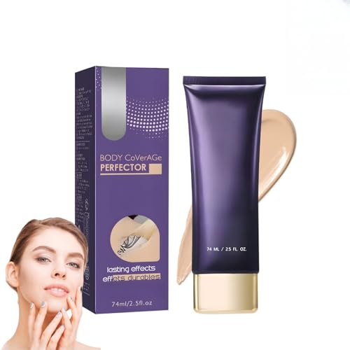 All Over Complexion Perfector, Skin Tint Foundation, Full Coverage Concealer, Hydrating Concealer, Abdeckung von Narben, Light Skin Tone Modifier, Wasserdichtes Körpermake-up für reife Haut (1) von BRVLY