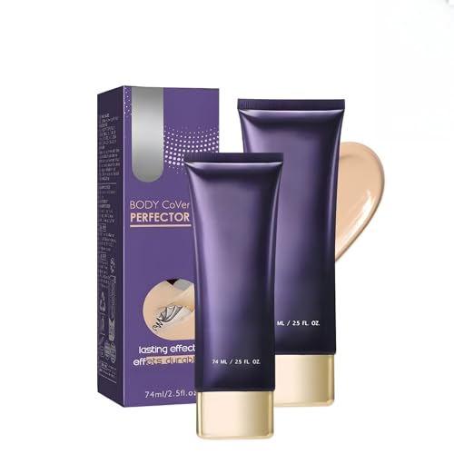 All Over Complexion Perfector, Skin Tint Foundation, Full Coverage Concealer, Hydrating Concealer, Abdeckung von Narben, Light Skin Tone Modifier, Wasserdichtes Körpermake-up für reife Haut (2) von BRVLY