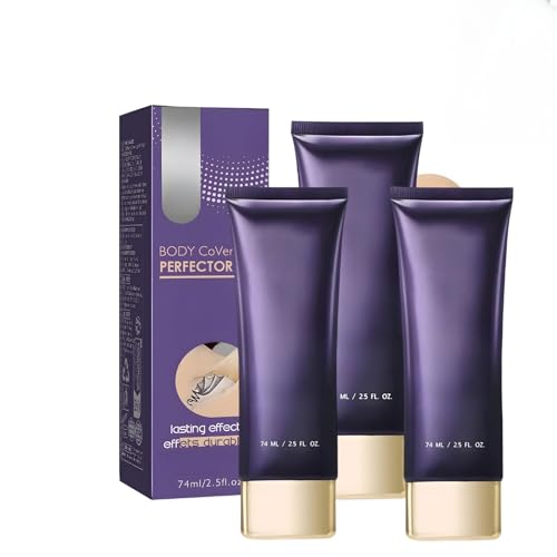 All Over Complexion Perfector, Skin Tint Foundation, Full Coverage Concealer, Hydrating Concealer, Abdeckung von Narben, Light Skin Tone Modifier, Wasserdichtes Körpermake-up für reife Haut (3) von BRVLY