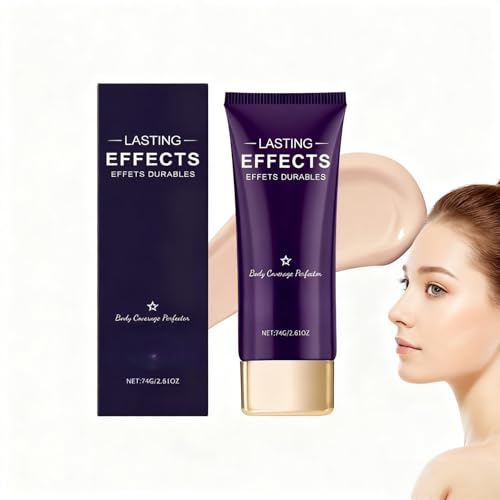 Body Coverage Foundation,2 in 1 Farbe ändernde Stiftung Stick,Doppelt tragen Stiftungen Volle Abdeckung,Body Make-up für Beine,Tattoo Cover Up Make-up,Flüssige Seide Concealer für reife Haut (1) von BRVLY