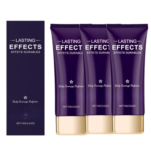 Body Coverage Foundation,2 in 1 Farbe ändernde Stiftung Stick,Doppelt tragen Stiftungen Volle Abdeckung,Body Make-up für Beine,Tattoo Cover Up Make-up,Flüssige Seide Concealer für reife Haut (3) von BRVLY