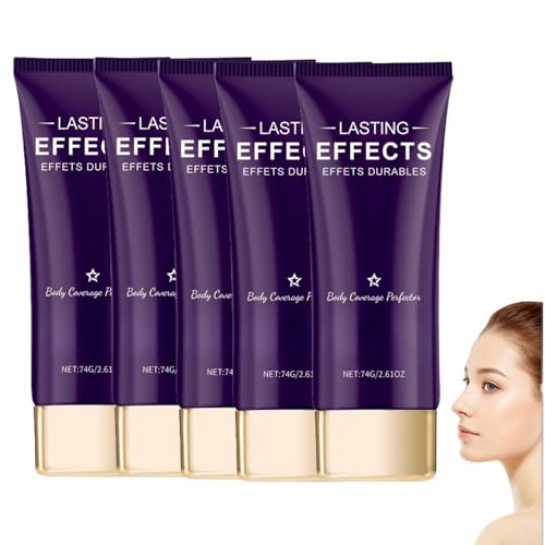 Body Coverage Foundation,2 in 1 Farbe ändernde Stiftung Stick,Doppelt tragen Stiftungen Volle Abdeckung,Body Make-up für Beine,Tattoo Cover Up Make-up,Flüssige Seide Concealer für reife Haut (5) von BRVLY