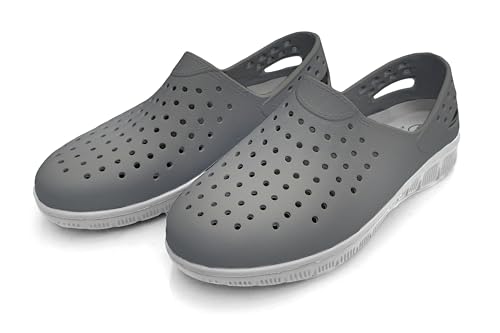 BRush MEDI Steps® Clogs Eva Unisex Damen Herren Schuhe für Ärzte, Krankenschwestern, Krankenpfleger oder Pflegekräfte (grau, EU Schuhgrößensystem, Erwachsene, Numerisch (von/bis), M, 45, 46) von BRush