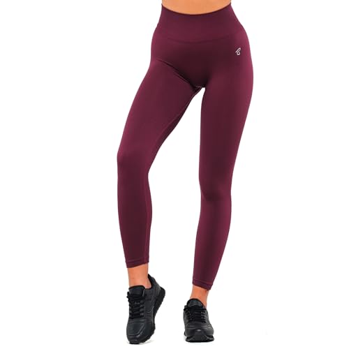 Leggins Damen Lila – Push Up Sportleggins Damen Lang – Figurformende & Bequeme Leggings für Damen – Atmungsaktive Gym Leggings Damen für Fitness, Yoga & Alltag (L-XL) von BS WEARS
