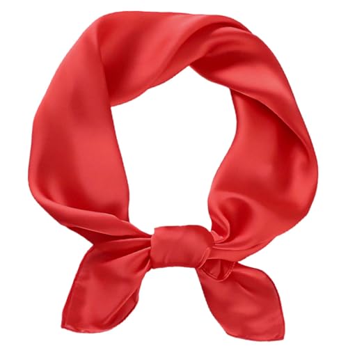 BSBUY Bandana Herren Damen Premium Halstuch Kopftuch Unisex Halstücher Tuch Bindetuch Bandana Taschentuch Quadratischer Halstuch Elegante Schal Tuch Vielseitiges Kopftuch in Einfarbig (Rot,70x70cm) von BSBUY
