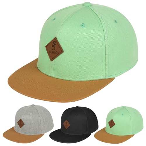 BSBUY Unisex Basecap Farbblock Baseballcap Hut Herren Einstellbare Kappe Sommer Mütze Caps Baseballkappe Sonnenhüte Baseballkappe Hüte Baseballmütze Damen Schirmmütze für Outdoor Running Reisen C-Grün von BSBUY