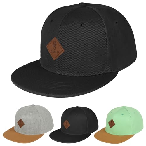 BSBUY Unisex Basecap Farbblock Cap Baseballcap Hut Herren Einstellbare Kappe Sommer Mütze Caps Baseballkappe Sonnenhüte Baseballkappe Hüte Baseballmütze Damen Schirmmütze für Outdoor Running A-Schwarz von BSBUY