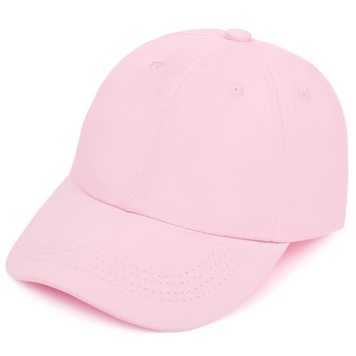 BSBUY Unisex Kinder Basecap Freizeit Baseball Cap Mädchen Einstellbare Kappe Sommer Mütze Sonnenschutz Jungen Sonnenhüte Baseballkappe Hüte Kinder Schirmmütze für Outdoor Running Walking Reisen (Pink) von BSBUY