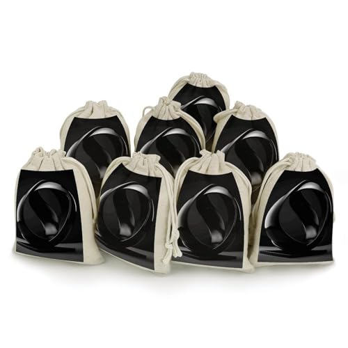 8 Stück Baumwollbeutel mit Kordelzug, schwarze Ornament-Leinen-Geschenktüten, Aufbewahrungstasche, wiederverwendbare Geschenkbeutel, Beutel für Schmuck, Partygeschenke, Verpackung, DIY 8 Stück Baumwollbeutel mit Kordelzug, schwarze Ornament-Leinen-Geschenktüten, Aufbewahrungstasche, wiederverwendbare Geschenkbeutel, Beutel für Schmuck, Partygeschenke, Verpackung, DIY von BSCKKDMN