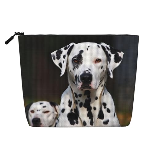 BSCKKDMN Dalmatiner-Hunde-Make-up-Tasche für Damen, wasserdicht, Leinen, Reise-Kosmetiktasche, leichter Reißverschluss, Reise-Kulturbeutel, Organizer, Make-up-Pinsel, Aufbewahrungstasche BSCKKDMN Dalmatiner-Hunde-Make-up-Tasche für Damen, wasserdicht, Leinen, Reise-Kosmetiktasche, leichter Reißverschluss, Reise-Kulturbeutel, Organizer, Make-up-Pinsel, Aufbewahrungstasche von BSCKKDMN