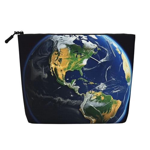 BSCKKDMN Earth Make-up-Tasche für Damen, wasserdicht, Leinen, Reise-Kosmetiktasche, leichter Reißverschluss, Reise-Kulturbeutel, Organizer, Make-up-Pinsel, Aufbewahrungstasche BSCKKDMN Earth Make-up-Tasche für Damen, wasserdicht, Leinen, Reise-Kosmetiktasche, leichter Reißverschluss, Reise-Kulturbeutel, Organizer, Make-up-Pinsel, Aufbewahrungstasche von BSCKKDMN