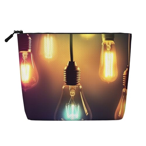 BSCKKDMN Kosmetiktasche für Glühbirnen, wasserdicht, Leinen, Reise-Kosmetiktasche, leichter Reißverschluss, Reise-Kulturbeutel, Organizer, Make-up-Pinsel, Aufbewahrungstasche BSCKKDMN Kosmetiktasche für Glühbirnen, wasserdicht, Leinen, Reise-Kosmetiktasche, leichter Reißverschluss, Reise-Kulturbeutel, Organizer, Make-up-Pinsel, Aufbewahrungstasche von BSCKKDMN