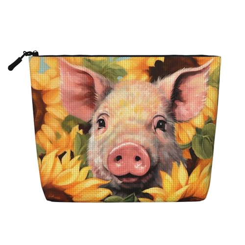 BSCKKDMN Lächelnde Make-up-Tasche für Damen, wasserdicht, Leinen, Reise-Kosmetiktasche, leichter Reißverschluss, Reise-Kulturbeutel, Organizer, Make-up-Pinsel, Aufbewahrungstasche BSCKKDMN Lächelnde Make-up-Tasche für Damen, wasserdicht, Leinen, Reise-Kosmetiktasche, leichter Reißverschluss, Reise-Kulturbeutel, Organizer, Make-up-Pinsel, Aufbewahrungstasche von BSCKKDMN