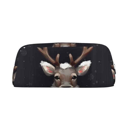 BSCKKDMN Leder-Federmäppchen, niedliches Federmäppchen mit Reißverschluss, multifunktional, Reise-Make-up, Kosmetiktasche, Rentier, Schlüsseltasche für Damen, Herren, Arbeit, Büro BSCKKDMN Leder-Federmäppchen, niedliches Federmäppchen mit Reißverschluss, multifunktional, Reise-Make-up, Kosmetiktasche, Rentier, Schlüsseltasche für Damen, Herren, Arbeit, Büro von BSCKKDMN