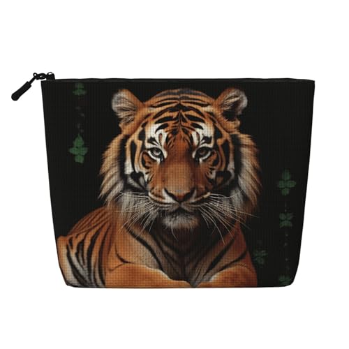 BSCKKDMN Make-up-Tasche für Damen, mit Tiger und Pfoten, wasserdicht, Leinen, Reise-Kosmetiktasche, leichter Reißverschluss, Reise-Kulturbeutel, Organizer, Make-up-Pinsel, Aufbewahrungstasche BSCKKDMN Make-up-Tasche für Damen, mit Tiger und Pfoten, wasserdicht, Leinen, Reise-Kosmetiktasche, leichter Reißverschluss, Reise-Kulturbeutel, Organizer, Make-up-Pinsel, Aufbewahrungstasche von BSCKKDMN