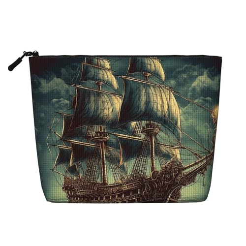 BSCKKDMN Make-up-Tasche für Damen, wasserdicht, Leinen, Reise-Kosmetiktasche, leicht, Reißverschluss, Reise-Kulturbeutel, Organizer, Make-up-Pinsel, Aufbewahrungstasche von BSCKKDMN