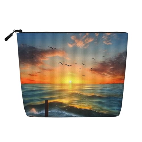 BSCKKDMN Make-up-Tasche für Damen, wasserdicht, Leinen, Reise-Kosmetiktasche, leichter Reißverschluss, Reise-Kulturbeutel, Organizer, Make-up-Pinsel, Aufbewahrungstasche BSCKKDMN Make-up-Tasche für Damen, wasserdicht, Leinen, Reise-Kosmetiktasche, leichter Reißverschluss, Reise-Kulturbeutel, Organizer, Make-up-Pinsel, Aufbewahrungstasche von BSCKKDMN