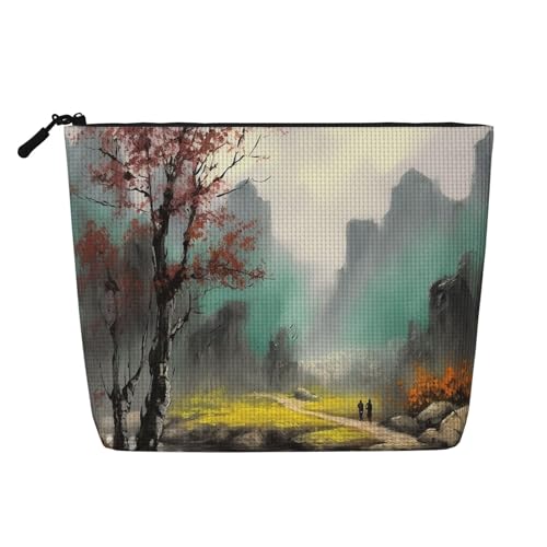 BSCKKDMN Make-up-Tasche für Damen, wasserdicht, Leinen, Reise-Kosmetiktasche, leichter Reißverschluss, Reise-Kulturbeutel, Organizer, Make-up-Pinsel, Aufbewahrungstasche BSCKKDMN Make-up-Tasche für Damen, wasserdicht, Leinen, Reise-Kosmetiktasche, leichter Reißverschluss, Reise-Kulturbeutel, Organizer, Make-up-Pinsel, Aufbewahrungstasche von BSCKKDMN