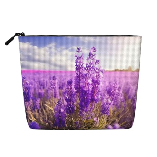 BSCKKDMN Make-up-Tasche für Damen, wasserdicht, Leinen, Reise-Kosmetiktasche, leichter Reißverschluss, Reise-Kulturbeutel, Organizer, Make-up-Pinsel, Aufbewahrungstasche von BSCKKDMN