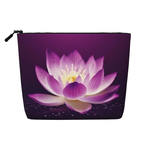 BSCKKDMN Make-up-Tasche für Damen, wasserdicht, Leinen, leicht, Reißverschluss, Reise-Kulturbeutel, Organizer, Make-up-Pinsel, Aufbewahrungstasche von BSCKKDMN