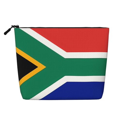 BSCKKDMN Make-up-Tasche mit Südafrika-Flagge, wasserdicht, Leinen, Reise-Kosmetiktasche, leichter Reißverschluss, Reise-Kulturbeutel, Organizer, Make-up-Pinsel, Aufbewahrungstasche BSCKKDMN Make-up-Tasche mit Südafrika-Flagge, wasserdicht, Leinen, Reise-Kosmetiktasche, leichter Reißverschluss, Reise-Kulturbeutel, Organizer, Make-up-Pinsel, Aufbewahrungstasche von BSCKKDMN