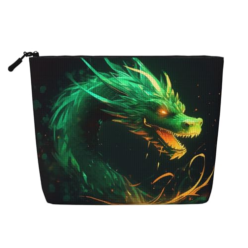 BSCKKDMN Make-up-Tasche mit chinesischem Drachen, wasserdicht, Leinen, Reise-Kosmetiktasche, leichter Reißverschluss, Reise-Kulturbeutel, Organizer, Make-up-Pinsel, Aufbewahrungstasche BSCKKDMN Make-up-Tasche mit chinesischem Drachen, wasserdicht, Leinen, Reise-Kosmetiktasche, leichter Reißverschluss, Reise-Kulturbeutel, Organizer, Make-up-Pinsel, Aufbewahrungstasche von BSCKKDMN