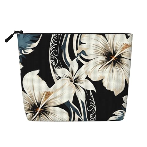 BSCKKDMN Make-up-Tasche mit hawaiianischen Blumen, wasserdicht, Leinen, Reise-Kosmetiktasche, leichter Reißverschluss, Reise-Kulturbeutel, Organizer, Make-up-Pinsel, Aufbewahrungstasche BSCKKDMN Make-up-Tasche mit hawaiianischen Blumen, wasserdicht, Leinen, Reise-Kosmetiktasche, leichter Reißverschluss, Reise-Kulturbeutel, Organizer, Make-up-Pinsel, Aufbewahrungstasche von BSCKKDMN