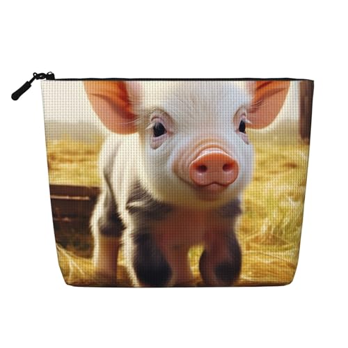 BSCKKDMN Make-up-Tasche mit niedlichem Bauernhoftier-Design, wasserdicht, Leinen, Reise-Kosmetiktasche, leichter Reißverschluss, Reise-Kulturbeutel, Organizer, Make-up-Pinsel, Aufbewahrungstasche BSCKKDMN Make-up-Tasche mit niedlichem Bauernhoftier-Design, wasserdicht, Leinen, Reise-Kosmetiktasche, leichter Reißverschluss, Reise-Kulturbeutel, Organizer, Make-up-Pinsel, Aufbewahrungstasche von BSCKKDMN