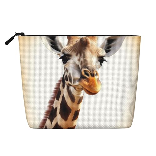 BSCKKDMN Make-up-Tasche mit niedlichem Giraffenmotiv, wasserdicht, Leinen, Reise-Kosmetiktasche, leichter Reißverschluss, Reise-Kulturbeutel, Organizer, Make-up-Pinsel, Aufbewahrungstasche BSCKKDMN Make-up-Tasche mit niedlichem Giraffenmotiv, wasserdicht, Leinen, Reise-Kosmetiktasche, leichter Reißverschluss, Reise-Kulturbeutel, Organizer, Make-up-Pinsel, Aufbewahrungstasche von BSCKKDMN