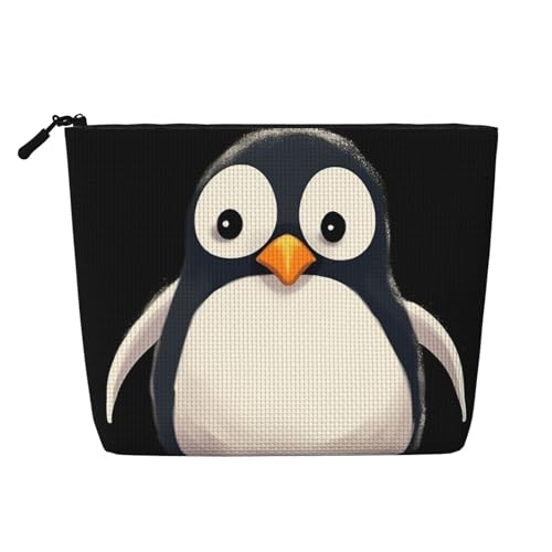 BSCKKDMN Make-up-Tasche mit niedlichem Pinguin-Motiv, wasserdicht, Leinen, Reise-Kosmetiktasche, leichter Reißverschluss, Reise-Kulturbeutel, Organizer, Make-up-Pinsel, Aufbewahrungstasche BSCKKDMN Make-up-Tasche mit niedlichem Pinguin-Motiv, wasserdicht, Leinen, Reise-Kosmetiktasche, leichter Reißverschluss, Reise-Kulturbeutel, Organizer, Make-up-Pinsel, Aufbewahrungstasche von BSCKKDMN