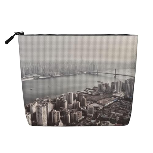 BSCKKDMN Mumbai City Make-up-Tasche für Damen, wasserdicht, Leinen, Reise-Kosmetiktasche, leichter Reißverschluss, Reise-Kulturbeutel, Organizer, Make-up-Pinsel, Aufbewahrungstasche BSCKKDMN Mumbai City Make-up-Tasche für Damen, wasserdicht, Leinen, Reise-Kosmetiktasche, leichter Reißverschluss, Reise-Kulturbeutel, Organizer, Make-up-Pinsel, Aufbewahrungstasche von BSCKKDMN