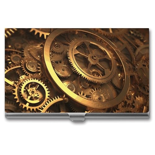 BSCKKDMN Visitenkartenetui, schlank, tragbar, Metall, coole Steampunk-Ausrüstung, Tasche, Namenskartenhalter, Brieftasche für Männer und Frauen, Büro, Reisen BSCKKDMN Visitenkartenetui, schlank, tragbar, Metall, coole Steampunk-Ausrüstung, Tasche, Namenskartenhalter, Brieftasche für Männer und Frauen, Büro, Reisen von BSCKKDMN