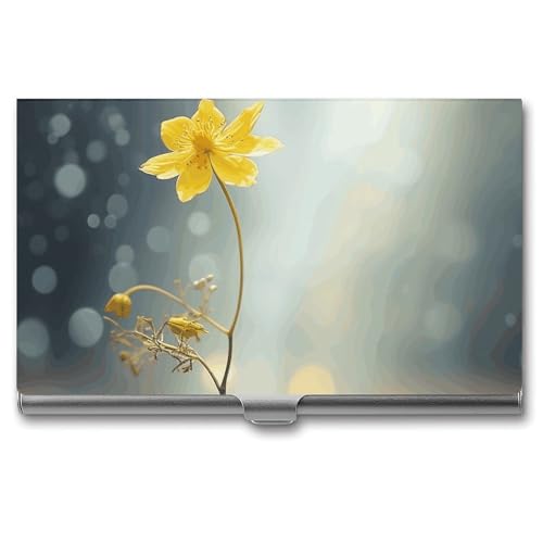 BSCKKDMN Visitenkartenetui, schmal, tragbar, Metall, Visitenkartenetui, eine kleine gelbe Blumentasche, Namenskartenhalter, Brieftasche für Männer und Frauen, Büro, Reisen BSCKKDMN Visitenkartenetui, schmal, tragbar, Metall, Visitenkartenetui, eine kleine gelbe Blumentasche, Namenskartenhalter, Brieftasche für Männer und Frauen, Büro, Reisen von BSCKKDMN