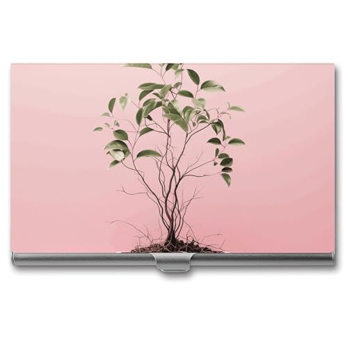 BSCKKDMN Visitenkartenhalter, schlank, tragbar, Metall, Blätter und Wurzeln, Tasche, Namenskartenhalter, Brieftasche für Männer und Frauen, Büro, Reisen BSCKKDMN Visitenkartenhalter, schlank, tragbar, Metall, Blätter und Wurzeln, Tasche, Namenskartenhalter, Brieftasche für Männer und Frauen, Büro, Reisen von BSCKKDMN