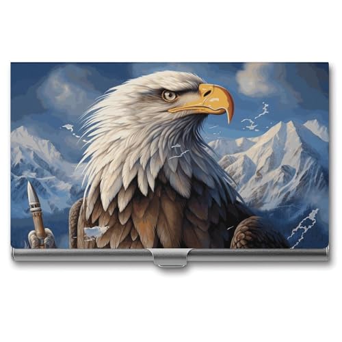 BSCKKDMN Visitenkartenhalter, schlank, tragbar, Metall, Visitenkartenetui, Adlertasche, Namenskartenhalter, Brieftasche für Männer und Frauen, Büro, Reisen BSCKKDMN Visitenkartenhalter, schlank, tragbar, Metall, Visitenkartenetui, Adlertasche, Namenskartenhalter, Brieftasche für Männer und Frauen, Büro, Reisen von BSCKKDMN