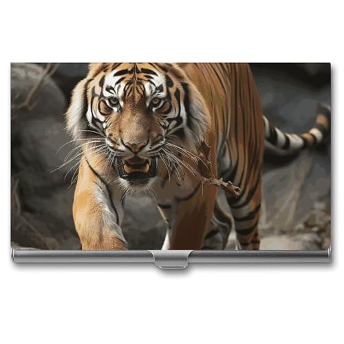 BSCKKDMN Visitenkartenhalter, schlank, tragbar, Metall, Visitenkartenetui, Malaya-Tigertasche, Namenskartenhalter, Brieftasche für Männer und Frauen, Büro, Reisen BSCKKDMN Visitenkartenhalter, schlank, tragbar, Metall, Visitenkartenetui, Malaya-Tigertasche, Namenskartenhalter, Brieftasche für Männer und Frauen, Büro, Reisen von BSCKKDMN