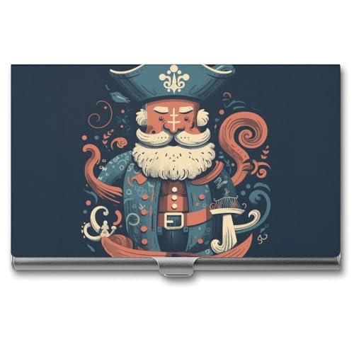 BSCKKDMN Visitenkartenhalter, schlank, tragbar, Metall, Visitenkartenetui, Piraten-Charaktere, Tasche, Namenskartenhalter, Geldbörse für Männer und Frauen, Büro, Reisen von BSCKKDMN