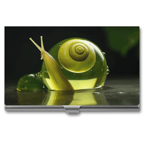 BSCKKDMN Visitenkartenhalter, schlank, tragbar, Metall, Visitenkartenetui, Schneckentasche, Namenskartenhalter, Brieftasche für Männer und Frauen, Büro, Reisen BSCKKDMN Visitenkartenhalter, schlank, tragbar, Metall, Visitenkartenetui, Schneckentasche, Namenskartenhalter, Brieftasche für Männer und Frauen, Büro, Reisen von BSCKKDMN