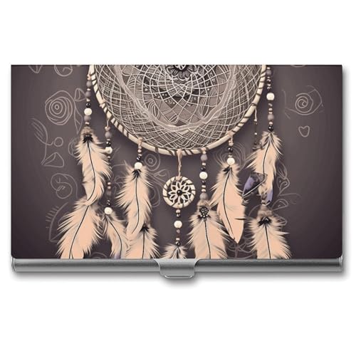 BSCKKDMN Visitenkartenhalter, schlank, tragbar, Metall, Visitenkartenetui, Traumfänger, Tasche, Namenskartenhalter, Brieftasche für Männer und Frauen, Büro, Reisen BSCKKDMN Visitenkartenhalter, schlank, tragbar, Metall, Visitenkartenetui, Traumfänger, Tasche, Namenskartenhalter, Brieftasche für Männer und Frauen, Büro, Reisen von BSCKKDMN