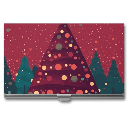 BSCKKDMN Visitenkartenhalter, schlank, tragbar, Metall, Visitenkartenetui, Weihnachtsbaum und Polka Dots, Tasche, Namenskartenhalter, Brieftasche für Männer und Frauen, Büro, Reisen BSCKKDMN Visitenkartenhalter, schlank, tragbar, Metall, Visitenkartenetui, Weihnachtsbaum und Polka Dots, Tasche, Namenskartenhalter, Brieftasche für Männer und Frauen, Büro, Reisen von BSCKKDMN