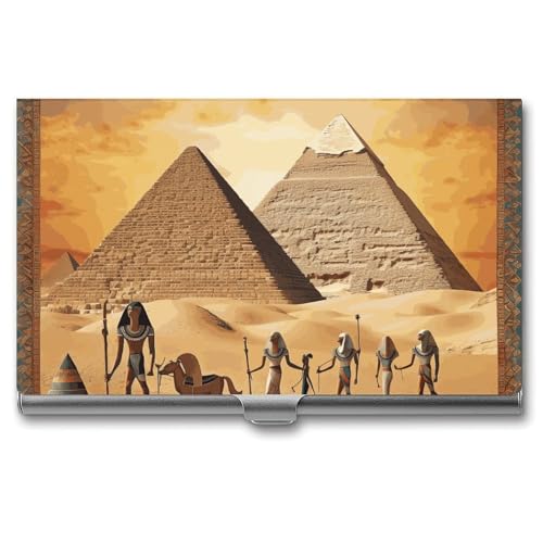 BSCKKDMN Visitenkartenhalter, schlank, tragbar, Metall, Visitenkartenetui, altes Ägypten, Tasche, Namenskartenhalter, Brieftasche für Männer und Frauen, Büro, Reisen BSCKKDMN Visitenkartenhalter, schlank, tragbar, Metall, Visitenkartenetui, altes Ägypten, Tasche, Namenskartenhalter, Brieftasche für Männer und Frauen, Büro, Reisen von BSCKKDMN