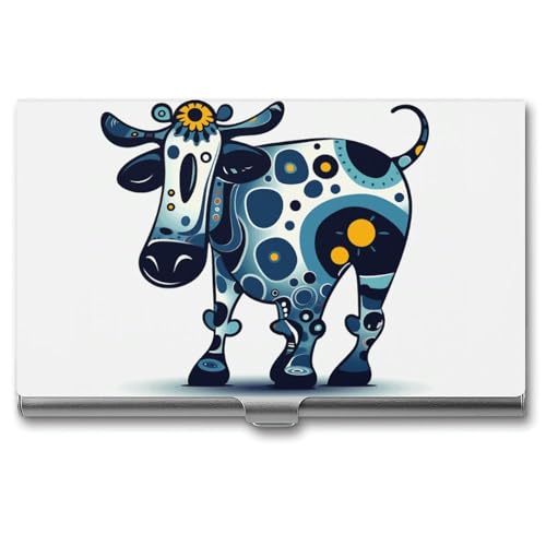 BSCKKDMN Visitenkartenhalter, schlank, tragbar, Metall, Visitenkartenetui, es gibt Drucke auf der Kuhtasche, Namenskartenhalter, Brieftasche für Männer und Frauen, Büro, Reisen BSCKKDMN Visitenkartenhalter, schlank, tragbar, Metall, Visitenkartenetui, es gibt Drucke auf der Kuhtasche, Namenskartenhalter, Brieftasche für Männer und Frauen, Büro, Reisen von BSCKKDMN