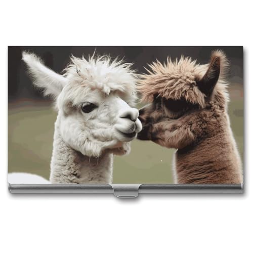 BSCKKDMN Visitenkartenhalter, schlank, tragbar, Metall, Visitenkartenetui, lustiges Alpaka-Tasche, Namenskartenhalter, Brieftasche für Männer und Frauen, Büro, Reisen BSCKKDMN Visitenkartenhalter, schlank, tragbar, Metall, Visitenkartenetui, lustiges Alpaka-Tasche, Namenskartenhalter, Brieftasche für Männer und Frauen, Büro, Reisen von BSCKKDMN