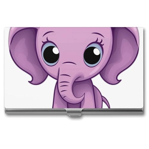 BSCKKDMN Visitenkartenhalter, schlank, tragbar, Metall, Visitenkartenetui, niedlicher Elefant, Clipart-Tasche, Namenskartenhalter, Brieftasche für Männer und Frauen, Büro, Reisen BSCKKDMN Visitenkartenhalter, schlank, tragbar, Metall, Visitenkartenetui, niedlicher Elefant, Clipart-Tasche, Namenskartenhalter, Brieftasche für Männer und Frauen, Büro, Reisen von BSCKKDMN