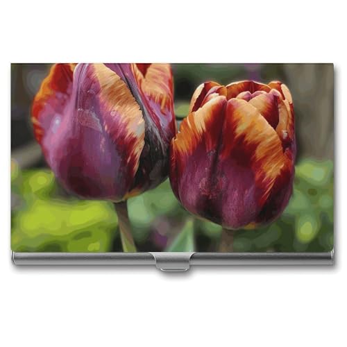 BSCKKDMN Visitenkartenhalter, schlank, tragbar, Metall, Visitenkartenetui, zwei Blumentaschen, Namenskartenhalter, Brieftasche für Männer und Frauen, Büro, Reisen BSCKKDMN Visitenkartenhalter, schlank, tragbar, Metall, Visitenkartenetui, zwei Blumentaschen, Namenskartenhalter, Brieftasche für Männer und Frauen, Büro, Reisen von BSCKKDMN