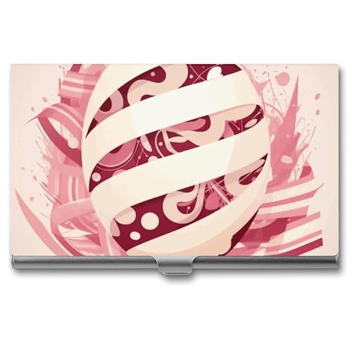 BSCKKDMN Visitenkartenhalter, schlank, tragbar, Metall, schöne runde weiße Eier, Tasche, Namenskartenhalter, Geldbörse für Männer und Frauen, Büro, Reisen von BSCKKDMN